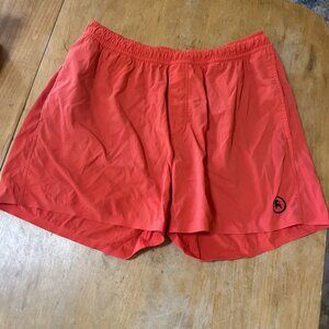 Backcountry Lined Shorts Men’s Medium Orange Slash Pockets Zippered Back Pocket